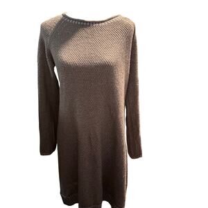 J.Jill Textured Knit Sweater Dress, Cocoa Brown, Women's Size Small, NWOT